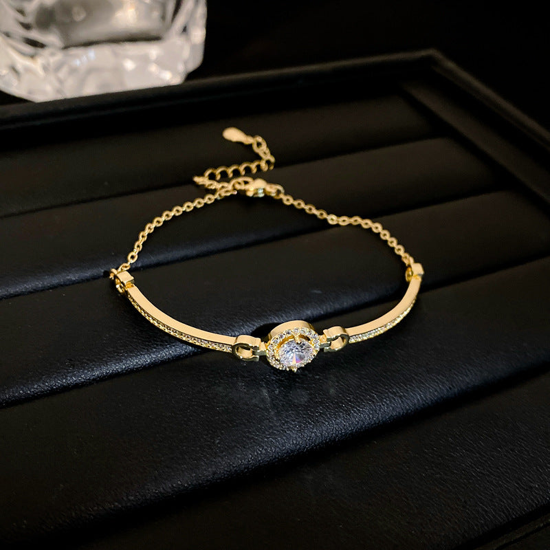 Wholesale Zircon Round Patchwork Bracelet